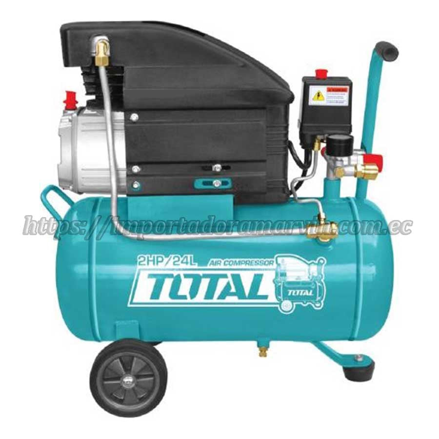 Compresor TOTAL 2HP 24 Litros INDUSTRIAL. Importadora Marvin